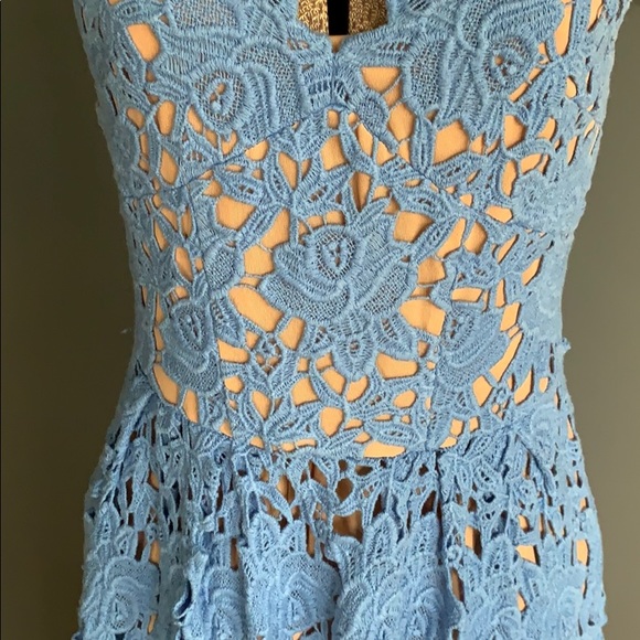 H&M sky blue lace spaghetti strap dress, size 6 - Picture 4 of 6